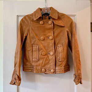 Banana Republic | Caramel Tan Leather Jacket XSP